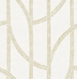 A-Street Prints Solace Harlow Contours Wallpaper - Gold