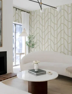 A-Street Prints Solace Harlow Contours Wallpaper - Gold