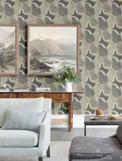 A-Street Prints Solace Hollace Wallpaper - Slate
