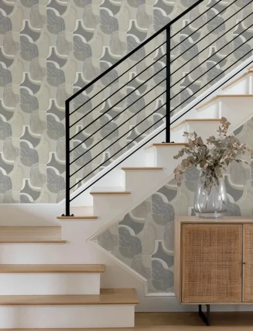 A-Street Prints Solace Hollace Wallpaper - Slate