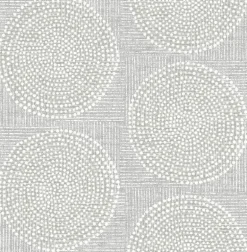 A-Street Prints Solace Salma Medallion Wallpaper - Grey