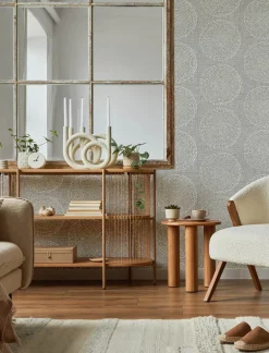 A-Street Prints Solace Salma Medallion Wallpaper - Grey