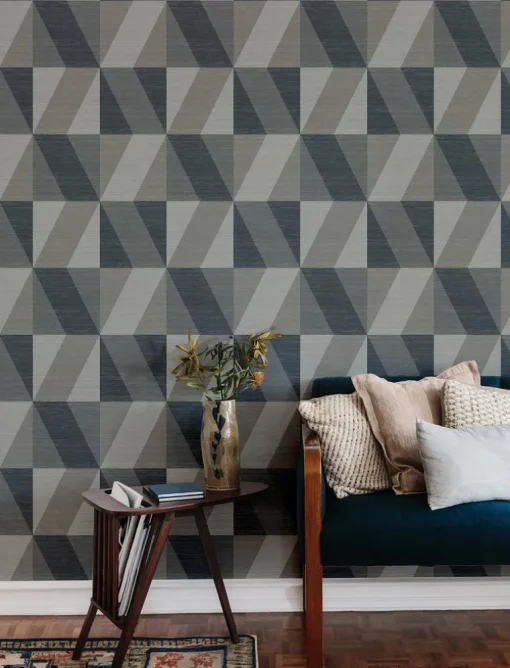 A-Street Prints Solace Winslow Geometric Wallpaper - Slate