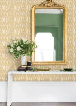 A-Street Prints Terrace Bancroft Wallpaper - Gold