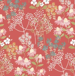 A-Street Prints Terrace Cultivate Wallpaper - Red