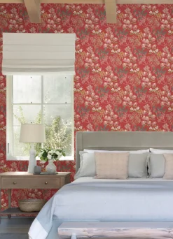 A-Street Prints Terrace Cultivate Wallpaper - Red