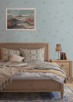 A-Street Prints Terrace Gardena Wallpaper - Sky Blue