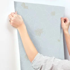 A-Street Prints Terrace Gardena Wallpaper - Sky Blue