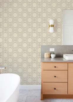 A-Street Prints Terrace Manor Wallpaper - Taupe