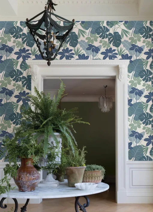 A-Street Prints Terrace Medellin Wallpaper - Blue