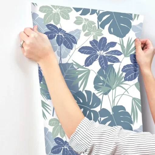A-Street Prints Terrace Medellin Wallpaper - Blue