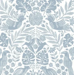 A-Street Prints Terrace Nestle Wallpaper - Blue