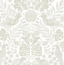 A-Street Prints Terrace Nestle Wallpaper - Dove