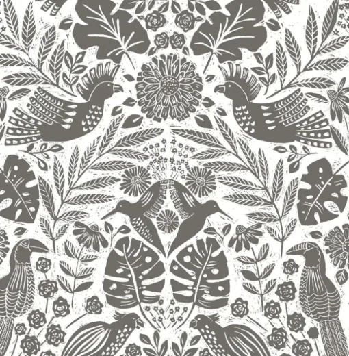 A-Street Prints Terrace Nestle Wallpaper - Charcoal