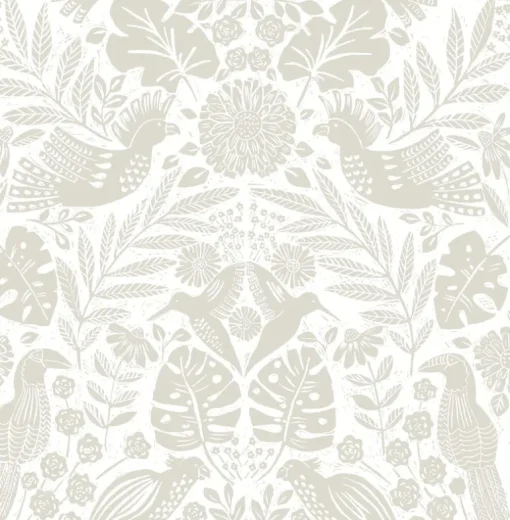 A-Street Prints Terrace Nestle Wallpaper - Dove