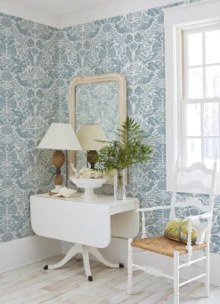 A-Street Prints Terrace Nestle Wallpaper - Blue