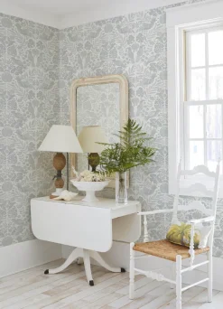 A-Street Prints Terrace Nestle Wallpaper - Light Grey