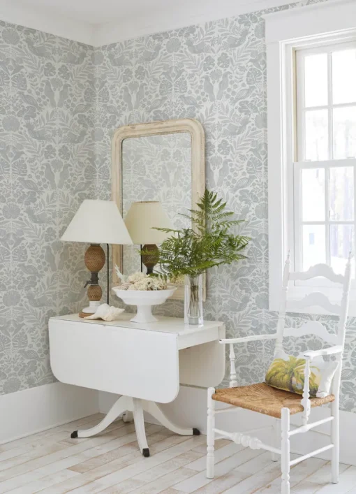 A-Street Prints Terrace Nestle Wallpaper - Light Grey