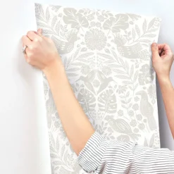 A-Street Prints Terrace Nestle Wallpaper - Dove
