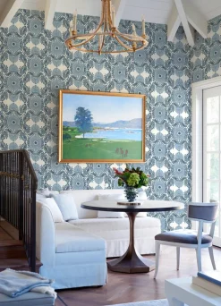 A-Street Prints Terrace Villa Wallpaper - Blue