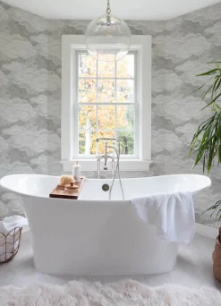 A-Street Prints Terrace Vision Wallpaper - Grey