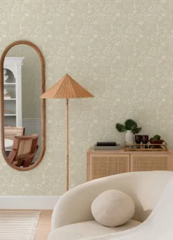 A-Street Prints Whimsy Idalia Flamingo Wallpaper - Beige