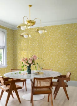 A-Street Prints Whimsy Idalia Flamingo Wallpaper - Yellow