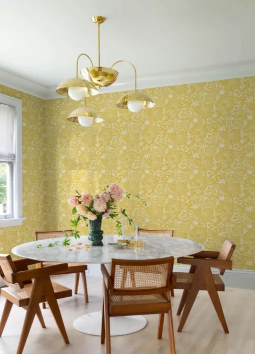 A-Street Prints Whimsy Idalia Flamingo Wallpaper - Yellow