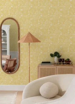 A-Street Prints Whimsy Idalia Flamingo Wallpaper - Yellow