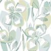 A-Street Prints Whimsy Nathalie Blooms Wallpaper - Light Green