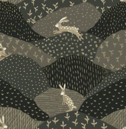 A-Street Prints Whimsy Peter Rabbit Wallpaper - Black