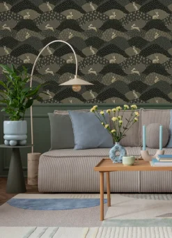 A-Street Prints Whimsy Peter Rabbit Wallpaper - Black