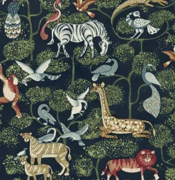 A-Street Prints Whimsy Rigby Jungle Wallpaper - Navy