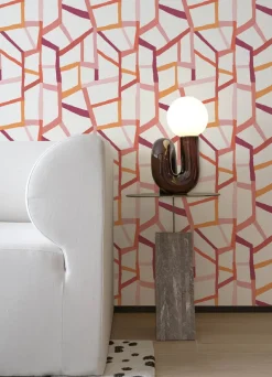 A-Street Prints Whimsy Tate Geometric Wallpaper - Pink