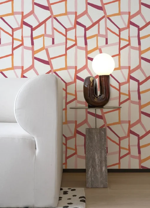 A-Street Prints Whimsy Tate Geometric Wallpaper - Pink