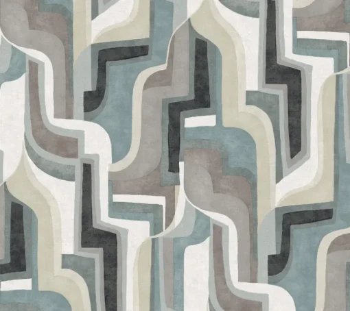A-Street Prints Whimsy Tulum Surreal Wallpaper - Denim