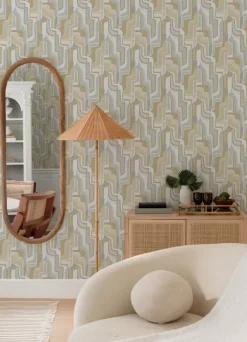 A-Street Prints Whimsy Tulum Surreal Wallpaper - Khaki