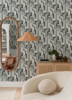 A-Street Prints Whimsy Tulum Surreal Wallpaper - Denim