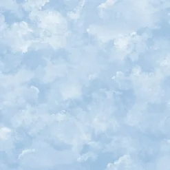 Atrium Clouds Peel & Stick Wallpaper - Blue
