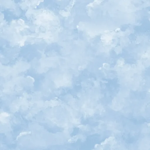 Atrium Clouds Peel & Stick Wallpaper - Blue