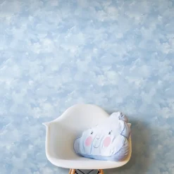 Atrium Clouds Peel & Stick Wallpaper - Blue