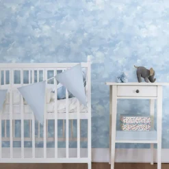 Atrium Clouds Peel & Stick Wallpaper - Blue