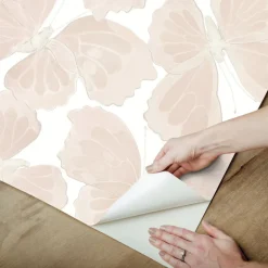 Aviva Stanoff Monarch Peel & Stick Wallpaper - Pink