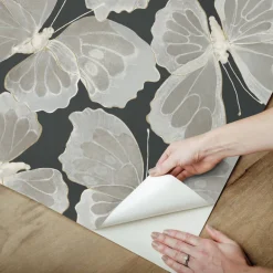 Aviva Stanoff Monarch Peel & Stick Wallpaper - Onyx