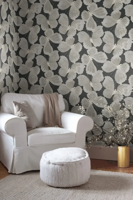 Aviva Stanoff Monarch Peel & Stick Wallpaper - Onyx