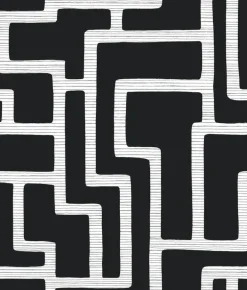 Black & White Resource Library Graphic Polyomino Wallpaper - Black & White