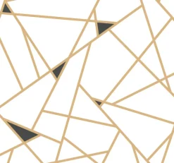 Black & White Resource Library Prismatic Wallpaper - Gold & Black