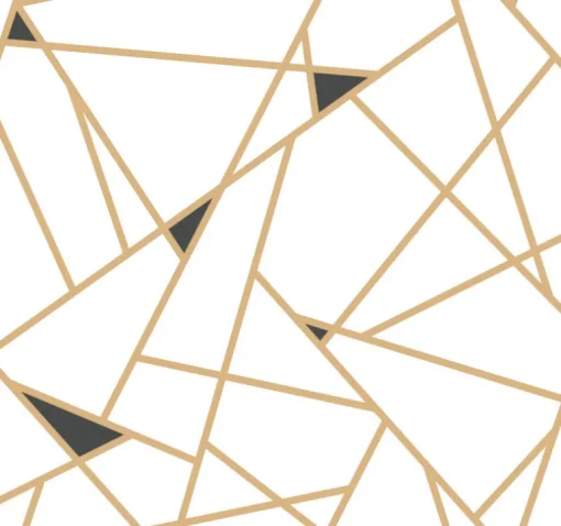 Black & White Resource Library Prismatic Wallpaper - Gold & Black