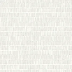 Black & White Resource Library Horizontal Hash Marks Wallpaper - White & Cream