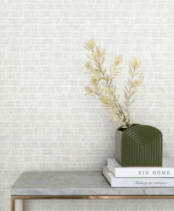 Black & White Resource Library Horizontal Hash Marks Wallpaper - Gray